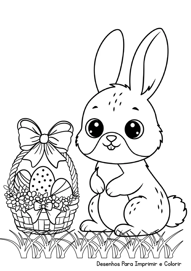 Desenhos da Pascoa para colorir para imprimir e colorir - imagem 5